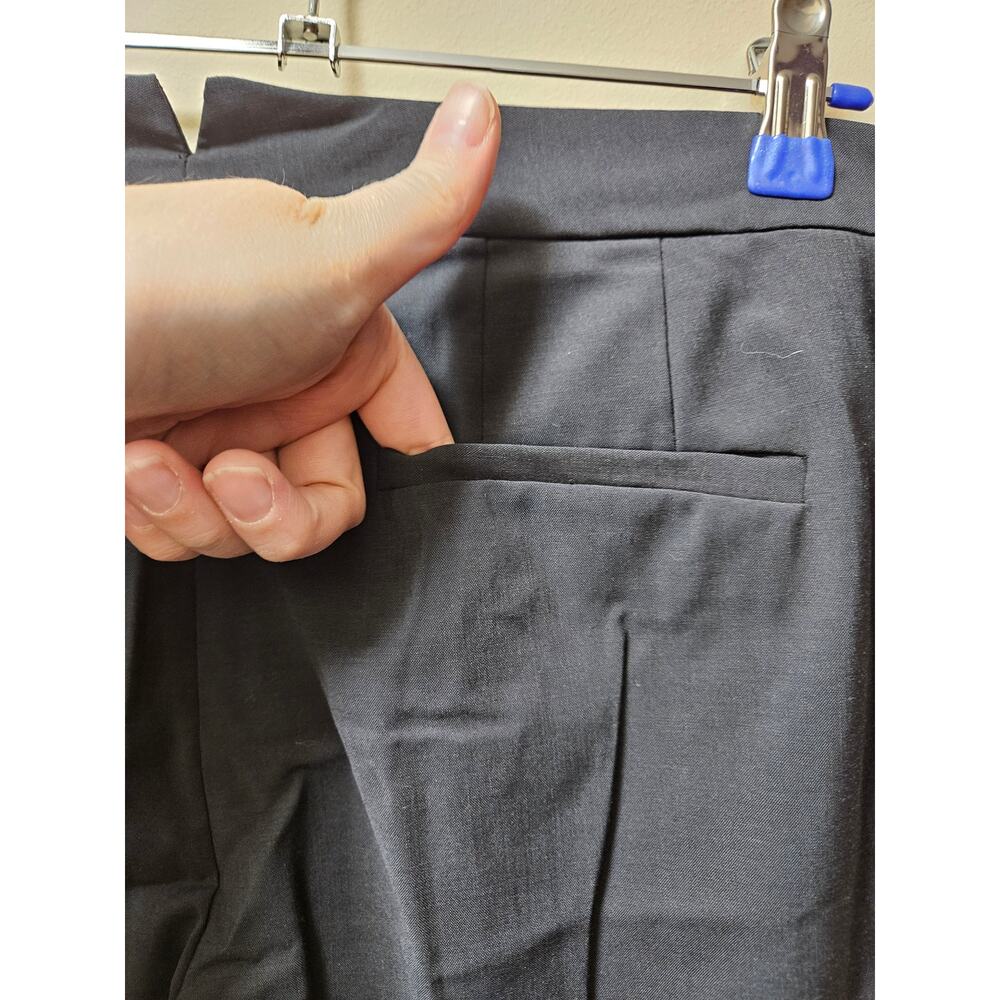 Vintage Theory Black Wool Trousers Size 6 Made USA Late 90s Y2K Archival - Picture 10 of 13
